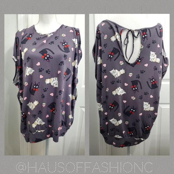 TORRID Her Universe Studie Ghibli Kiki's Super Soft Cold Shoulder Top! N… - Picture 3 of 9